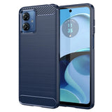 Husa pentru Motorola Moto G14, Techsuit Carbon Silicone, albastru