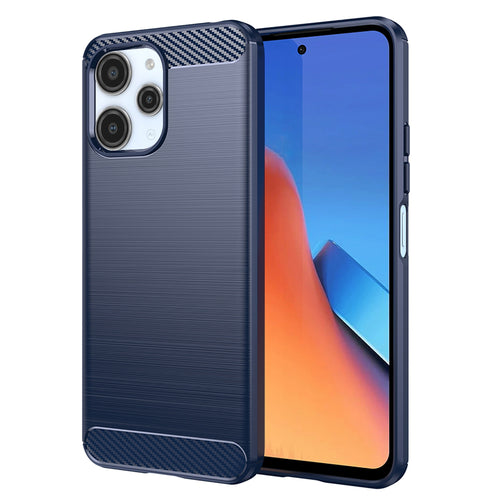 Husa pentru Xiaomi Redmi 12 4G, Techsuit Carbon Silicone, albastru