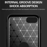 Husa pentru iPhone SE 2, SE 2020, Techsuit Carbon Silicone, albastru