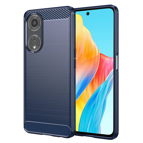 Husa pentru OPPO A98 5G, Techsuit Carbon Silicone, albastru