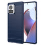 Husa pentru Motorola Edge 30 Ultra, Techsuit Carbon Silicone, albastru