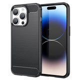 Husa pentru iPhone 14 Pro, Techsuit Carbon Silicone, albastru