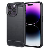 Husa pentru iPhone 14 Pro Max, Techsuit Carbon Silicone, albastru