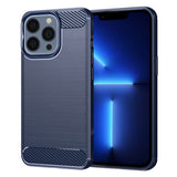 Husa pentru iPhone 13 Pro Max, Techsuit Carbon Silicone, albastru