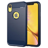 Husa pentru iPhone XR, Techsuit Carbon Silicone, albastru
