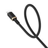Cablu Baseus de date Dura Series (P10377801U01-02), USB to Lightning, Incarcare rapida, 480Mbps, 2.4A, Nylon, 2m, negru