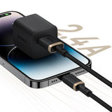 Cablu Baseus de date Dura Series (P10377801U01-02), USB to Lightning, Incarcare rapida, 480Mbps, 2.4A, Nylon, 2m, negru