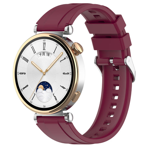 Curea pentru Withings ScanWatch 38mm, Techsuit Watchband 18mm (W075), bordo