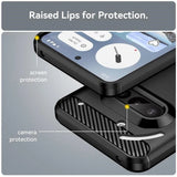 Husa pentru Nothing Phone (3a), Techsuit Carbon Silicone, albastru