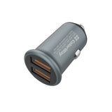 Incarcator auto ColorWay Mini (CW-CHA036Q-GR), 2x USB, Incarcare rapida 2.0 & 3.0, 36W, 3A, Huawei FCP, Auto ID Chip, 24V, gri