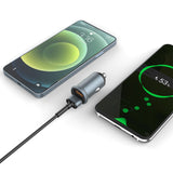 Incarcator auto ColorWay Mini (CW-CHA036Q-GR), 2x USB, Incarcare rapida 2.0 & 3.0, 36W, 3A, Huawei FCP, Auto ID Chip, 24V, gri