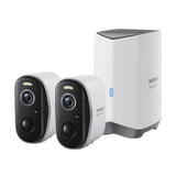 Camera de supraveghere Baseus Outdoor Camera Security N1 Plus (S0TY002131), 2K, 16GB, 2 Camera Kit, Two-way Talk, Night Vision, IP67, alb