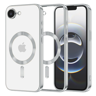 Husa pentru iPhone 16e, Techsuit Lux Crystal MagSafe, argintiu