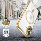 Husa pentru iPhone 16e, Techsuit Lux Crystal MagSafe, argintiu