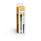 Cablu ColorWay de date (CW-CBUL035-BK), USB to Apple Lightning, Incarcare rapida 3.0, LED, Nylon, 2.4A, 480Mbps, 1m, negru