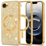 Husa pentru iPhone 16e, Techsuit Lux Glitter MagSafe, argintiu