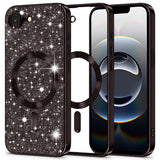 Husa pentru iPhone 16e, Techsuit Lux Glitter MagSafe, argintiu