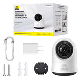 Camera de supraveghere Baseus Indoor Camera Security P1 Pro (S0TV022132), 3K, 5MP, Type-C, Two-way Talk, Night Vision, Digital Zoom, alb