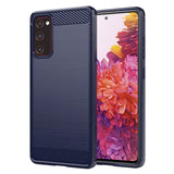 Husa pentru Samsung Galaxy S20 FE, Techsuit Carbon Silicone, albastru