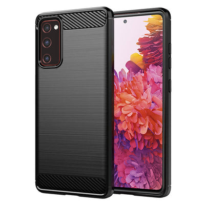 Husa pentru Samsung Galaxy S20 FE, Techsuit Carbon Silicone, negru