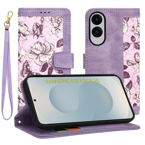 Husa pentru Samsung Galaxy S25 Edge, Techsuit FlipCraft, mov