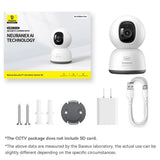 Camera de supraveghere Baseus Indoor Camera Security P1 Lite (S0TV002132), 2K, 3MP, Type-C, Two-way Talk, Night Vision, Digital Zoom, alb