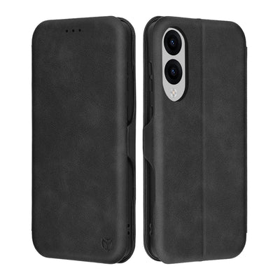 Husa pentru Samsung Galaxy S25 Edge, Techsuit Safe Wallet Plus, negru