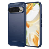 Husa pentru Google Pixel 9, Techsuit Carbon Silicone, albastru