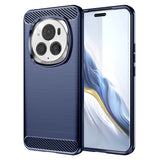 Husa pentru Honor Magic6 Pro, Techsuit Carbon Silicone, albastru