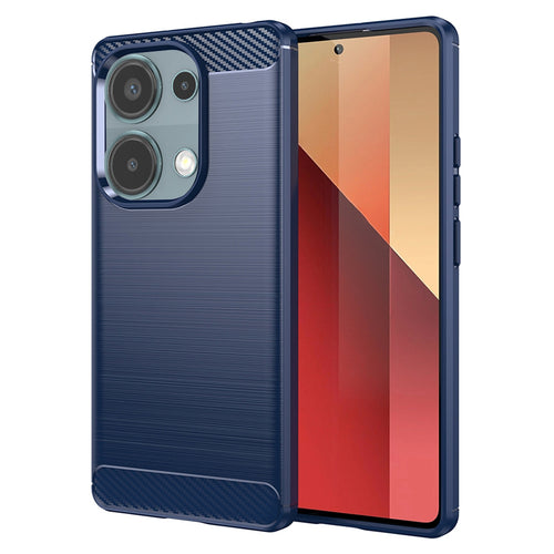 Husa pentru Xiaomi Redmi Note 13 Pro 4G, Techsuit Carbon Silicone, albastru