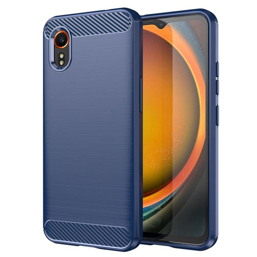 Husa pentru Samsung Galaxy Xcover7, Techsuit Carbon Silicone, albastru