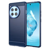 Husa pentru OnePlus 12R, Techsuit Carbon Silicone, albastru