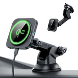 Suport auto ESR cu Wireless Charging Qi2 HaloLock, cu CryoBoost, MagSafe Compatible, 15W, pentru Bord, negru