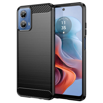 Husa pentru Motorola Moto G34, Techsuit Carbon Silicone, negru