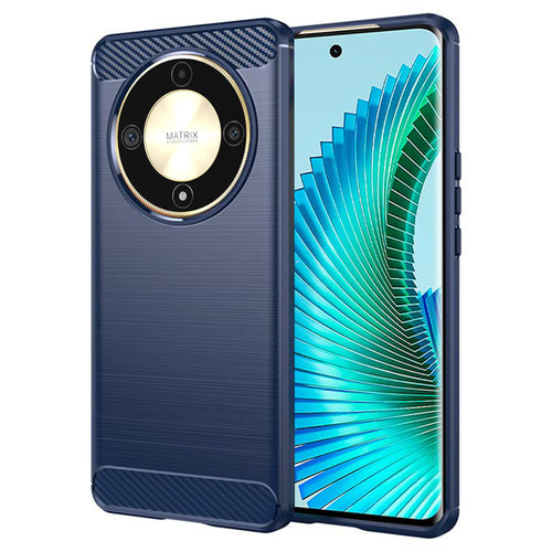 Husa pentru Honor Magic6 Lite, Techsuit Carbon Silicone, albastru