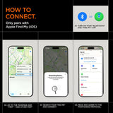 Dispozitiv anti-pierdere Spigen Bluetooth Tracker TagMe (AHP07580), pentru iPhone, Compatible cu Apple Find My, Anti-Loss, Integrat Strap si O-ring, negru