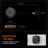 Dispozitiv anti-pierdere Spigen Bluetooth Tracker TagMe (AHP07580), pentru iPhone, Compatible cu Apple Find My, Anti-Loss, Integrat Strap si O-ring, negru