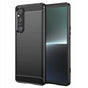 Husa pentru Sony Xperia 1 V, Techsuit Carbon Silicone, negru