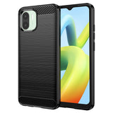 Husa pentru Xiaomi Redmi A1, Techsuit Carbon Silicone, negru