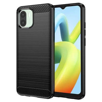 Husa pentru Xiaomi Redmi A1, Techsuit Carbon Silicone, negru