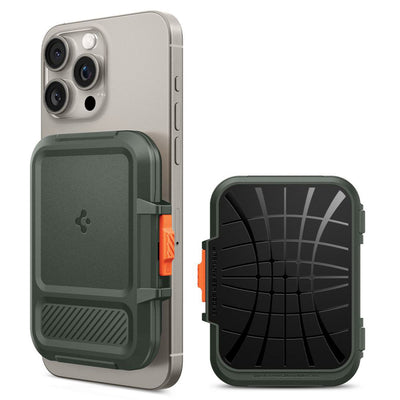 Portofel Spigen Suport card magnetic Lock Fit MagSafe (AFA08528), verde