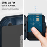 Portofel Spigen Suport card magnetic Lock Fit MagSafe (AFA08526), albastru