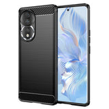 Husa pentru Honor 80, Techsuit Carbon Silicone, albastru