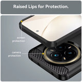 Husa pentru Realme 14 Pro+, Techsuit Carbon Silicone, negru