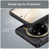 Husa pentru Realme 14 Pro, Techsuit Carbon Silicone, negru