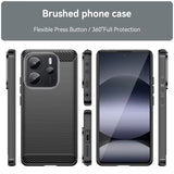 Husa pentru Xiaomi Redmi Note 14 4G (Standard), Techsuit Carbon Silicone, albastru