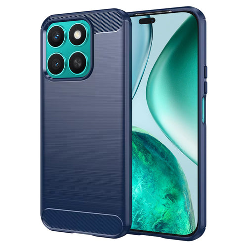 Husa pentru Honor X8c, Techsuit Carbon Silicone, albastru