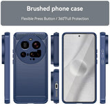 Husa pentru Xiaomi 15 Ultra, Techsuit Carbon Silicone, albastru