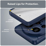 Husa pentru Xiaomi 15 Ultra, Techsuit Carbon Silicone, albastru