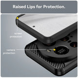 Husa pentru Xiaomi 15 Ultra, Techsuit Carbon Silicone, albastru